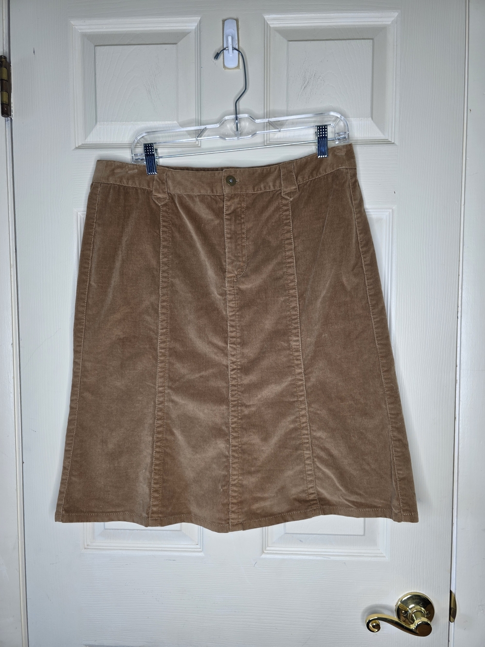 Eddie Bauer Corduroy A-Line Skirt Tan Brown 12 - Picture 2 of 9